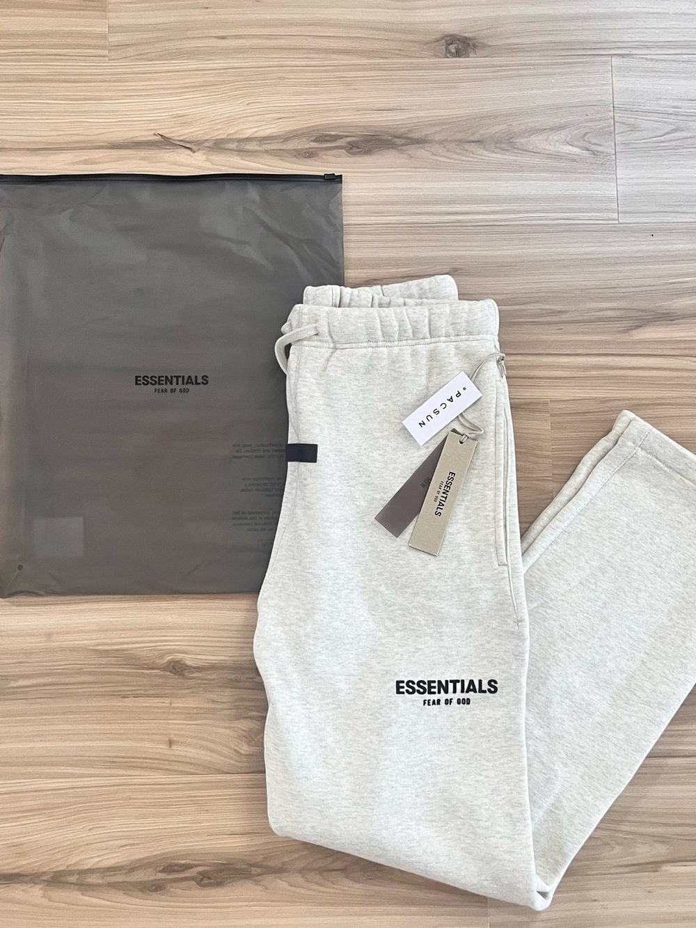Brand new light oatmeal essentials uncuffed sweats